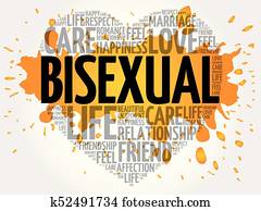 biszexuális, szó, felhő, kollázs