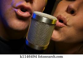 Couple Singing Duet Couple Singing Duet
