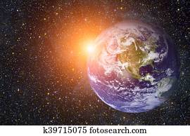 Solar System - Planet Earth. Elements of this image furnished by NASA.