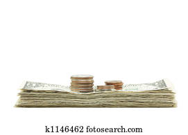 Stack of Money & Coins