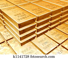stacks of gold bars