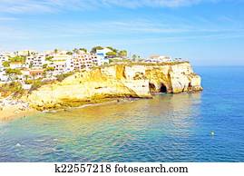 The village Carvoeiro in Portugal