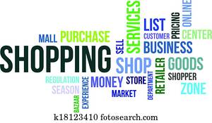 word cloud - shopping