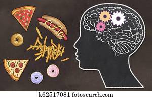 brain addiction activity eating clip illustrated blackboard brown clipart binge fotosearch drawing fast behavior consumer illustrations classic drawings illustration