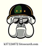 Bulldog Army Mascot. Bulldog Army Mascot.