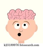 Clip Art of open brain k12376828 - Search Clipart, Illustration Posters ...