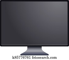 Pc monitor icon, cartoon style Pc monitor icon, cartoon style