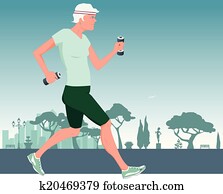 Senior woman working out