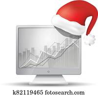 white monitor with business statistics chart showing various vis white monitor with business statistics chart showing various vis