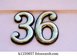 Zahl 36 Zahl 36
