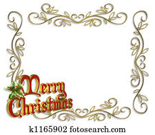 Christmas Border Frame 3D Christmas Border Frame 3D