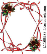 Christmas Ribbons Border Christmas Ribbons Border