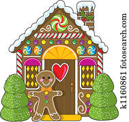 Gingerbread House and Man Gingerbread House and Man