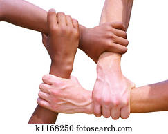 linked arms