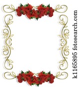 natal, borda, quadro