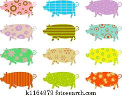 patterned pigs patterned pigs