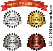 poistné, členovia, badges