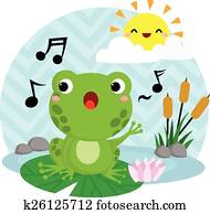 singen, frosch singen, frosch