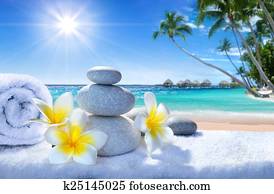 spa treatment on tropical beach spa treatment on tropical beach