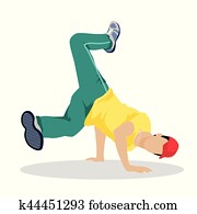 Street Dance Concept Flat Design. Hip Hop, Break. Street Dance Concept Flat Design. Hip Hop, Break.