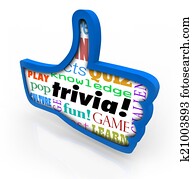 Thumbs Up Trivia Game Winner Feedback Share Social Network Thumbs Up Trivia Game Winner Feedback Share Social Network