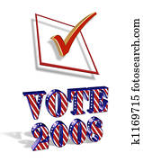 Vote 2008 3D Graphic
