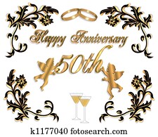 50th Wedding rings card 50th Wedding rings card