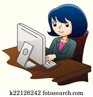 Businesswoman with Computer
