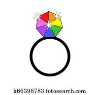 Diamond ring Stock Illustration | pgi0237 | Fotosearch