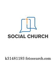 gesellige, kirche, vektor, design, schablone gesellige, kirche, vektor, design, schablone