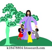 jésus, amours, les, peu, enfants