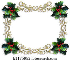 natal, holly, borda