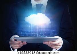 nuvem, computando, hologram