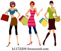 shopping girls shopping girls