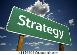 Strategy Road Sign Strategy Road Sign