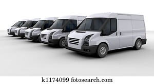 צי, של, משלוח, טנדרים