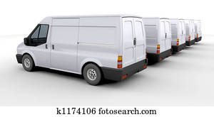 צי, של, משלוח, טנדרים