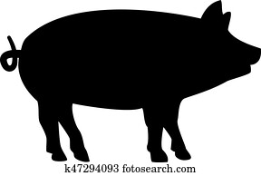 Pig silhouette Pig silhouette