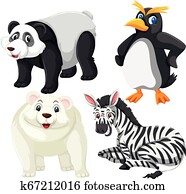 Set of isoalted animal