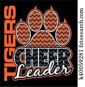 tiger, cheerleader tiger, cheerleader