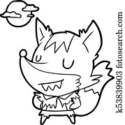 漫画 ハロウィーン 狼人間 クリップアート 切り張り イラスト 絵画 集 K Fotosearch