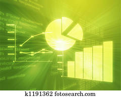 Spreadsheet business charts illustration Spreadsheet business charts illustration