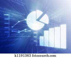 Spreadsheet business charts illustration Spreadsheet business charts illustration