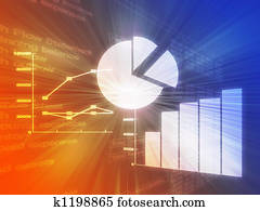 Spreadsheet business charts illustration Spreadsheet business charts illustration