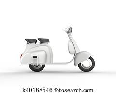スクーター 隔離された Moto 正面図 01 イラスト K Fotosearch
