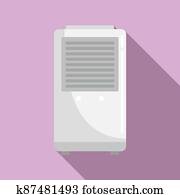Air conditioner stand icon, flat style Air conditioner stand icon, flat style