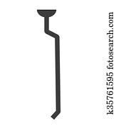 Black tube brick house wall used drain pipe water drainage roof. Black tube brick house wall used drain pipe water drainage roof.