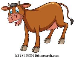 , animal, brown, cow, swiss, breed, Clipart | u10219180 | Fotosearch