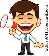 Businessman with megaphone