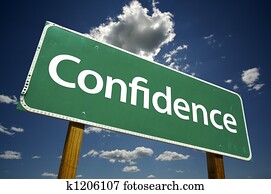 Confidence Road Sign Confidence Road Sign